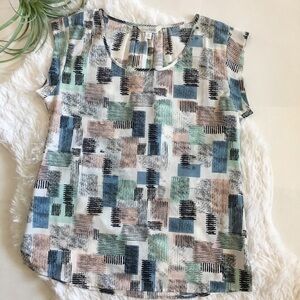 CHARMING Charlie sleeveless blouse multi color